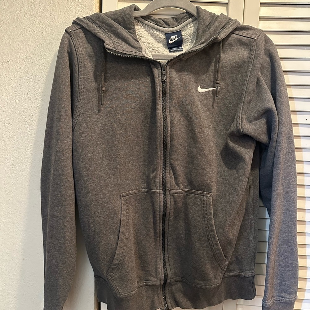 Nike Gray Sweater ZIP Up Fronts Size small good condition